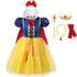 Girl Snow White Dress Princess Costume Halloween Party Fancy Dresses for Girls Cosplay Gown + Cloak